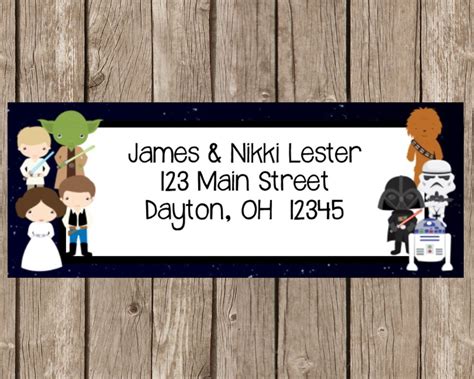 star wars address labels.